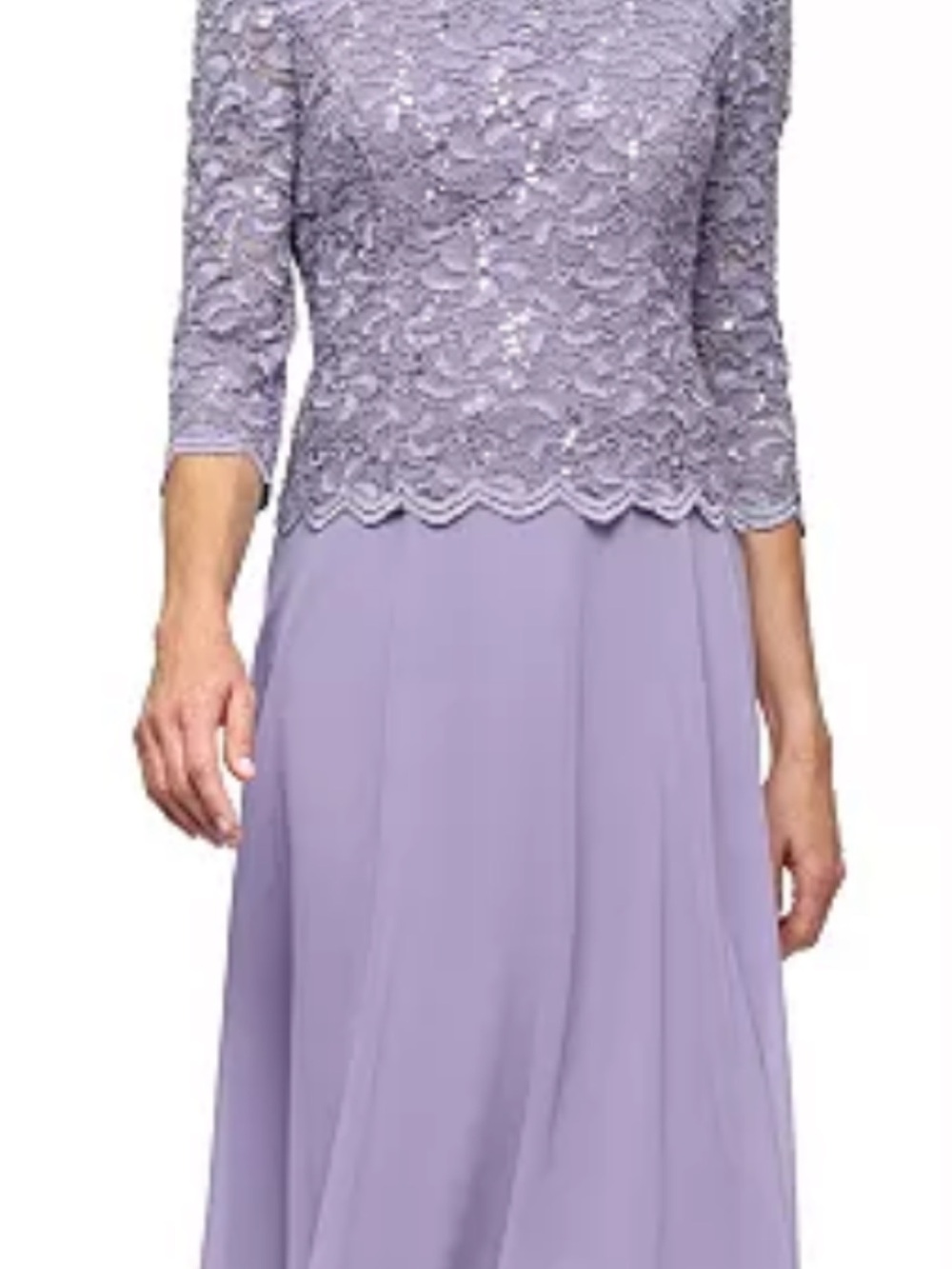 Gown NWOT - Alex Evenings Heather (Lavender) sequined Evening gown